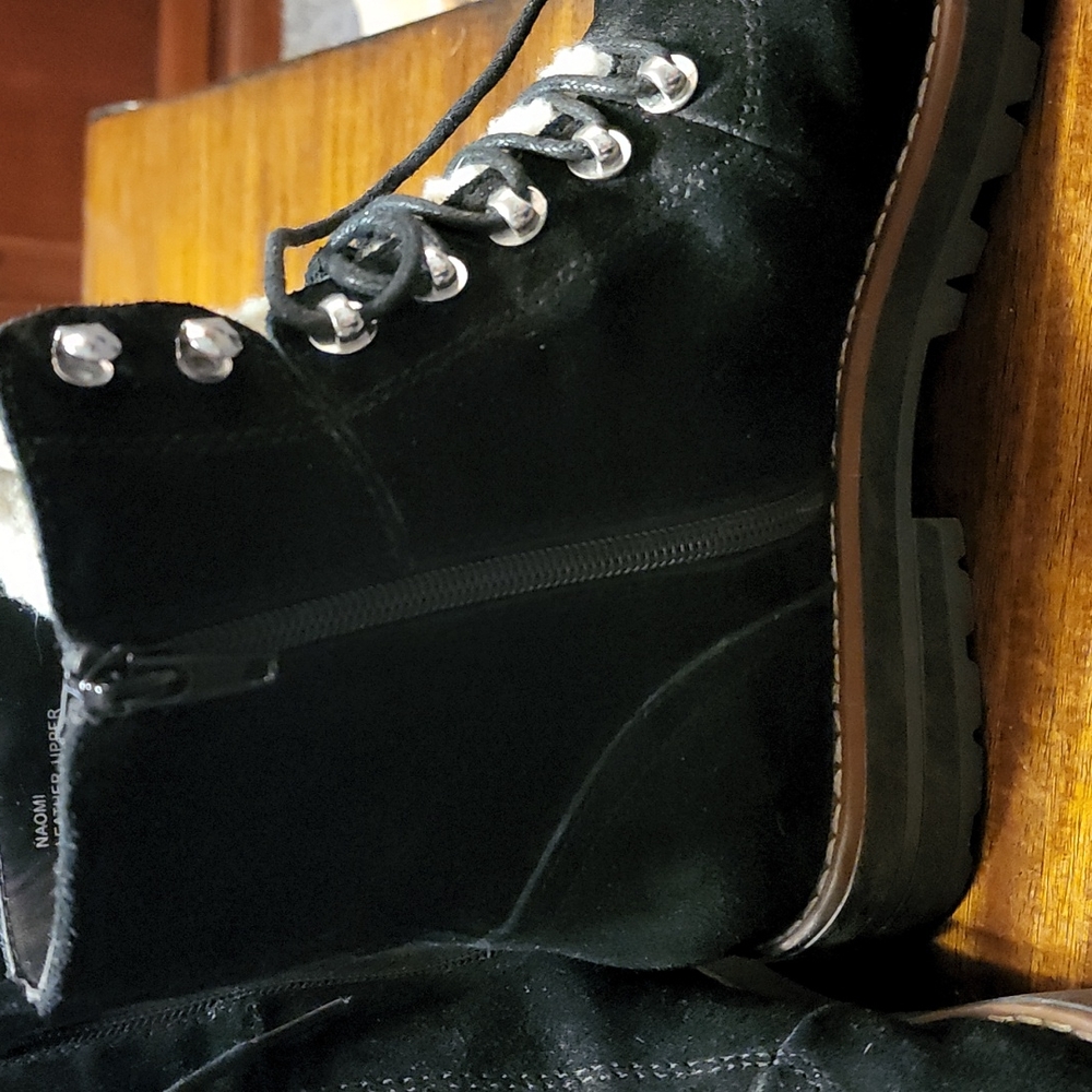 Crown & Ivy Black Lace Up Boots - Picture 7 of 9